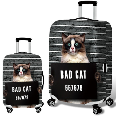 3D Cat Luggage Protection Cover